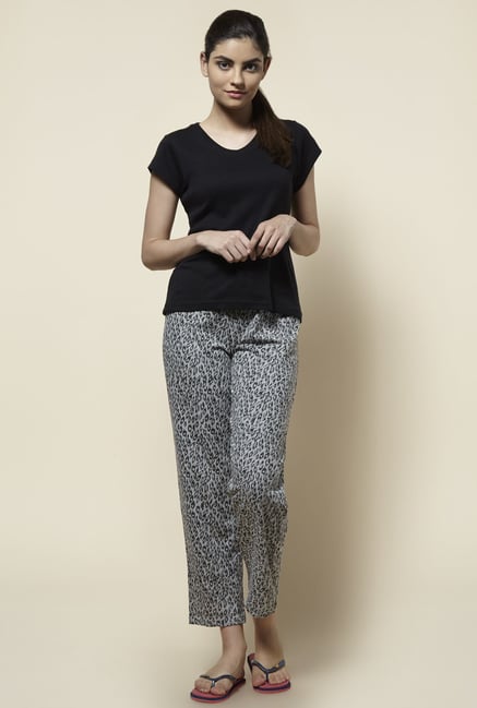 Zudio Grey Printed Pyjama Zudio Grey Printed Pyjama