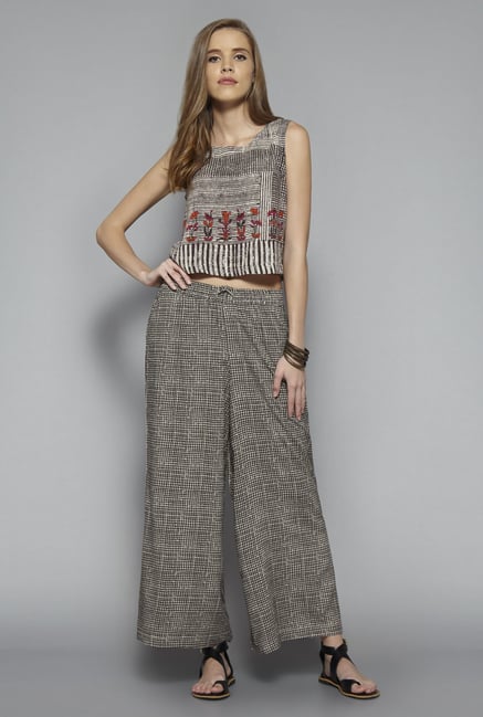 Bombay Paisley by Westside Brown Printed Crop Top Bombay Paisley by Westside Brown Printed Crop Top
