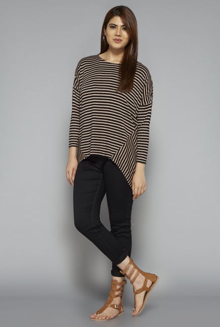 Gia by Westside Black Striped Top Gia by Westside Black Striped Top