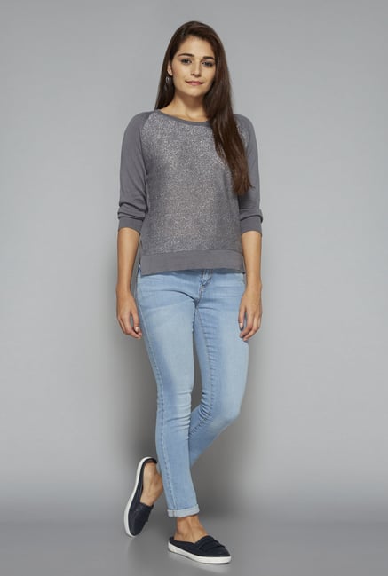 LOV by Westside Grey Sarah Top LOV by Westside Grey Sarah Top