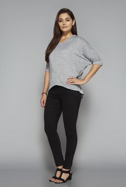 LOV by Westside Grey Rum Top LOV by Westside Grey Rum Top