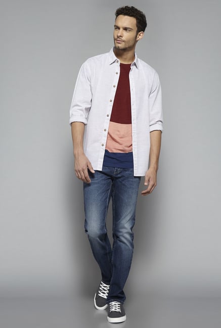 Westsport by Westside Maroon Solid T Shirt Westsport by Westside Maroon Solid T Shirt