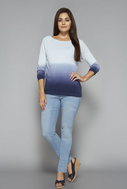 LOV by Westside Blue Madeline Ombre Print Top LOV by Westside Blue Madeline Ombre Print Top