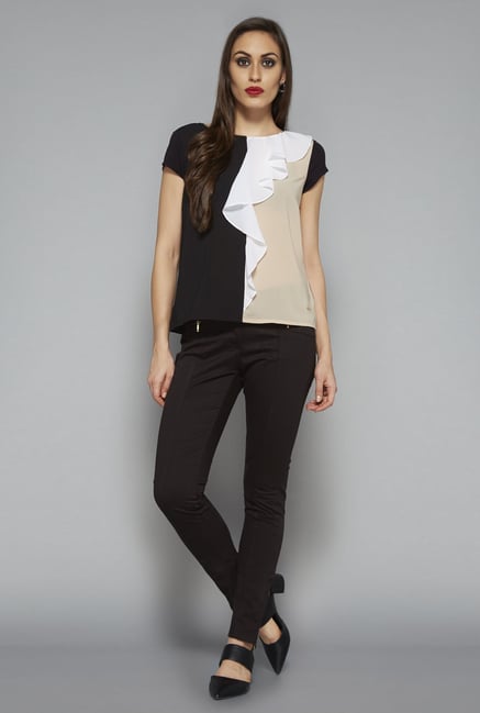 Wardrobe by Westside Black Tracy Top Wardrobe by Westside Black Tracy Top