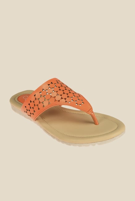 Khadim's Cleo Peach Thong Sandals Khadim's Cleo Peach Thong Sandals