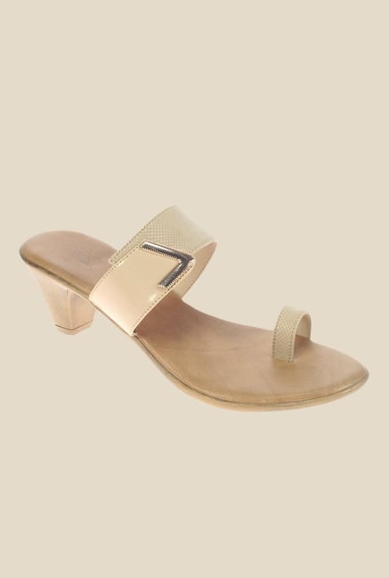 Khadim's Cleo Beige Toe Ring Sandals Khadim's Cleo Beige Toe Ring Sandals