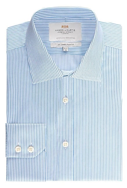 Hawes & Curtis Blue Pin Striped Shirt Hawes & Curtis Blue Pin Striped Shirt