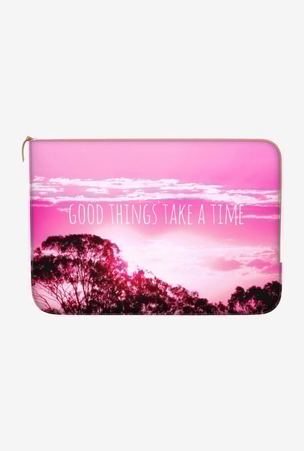 DailyObjects Things Take Time Macbook 12" Zippered Sleeve DailyObjects Things Take Time Macbook 12" Zippered Sleeve