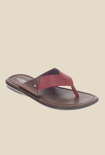 Khadim's Lazard Maroon Thong Sandals Khadim's Lazard Maroon Thong Sandals