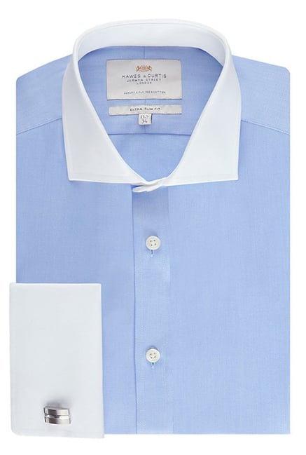 Hawes & Curtis Light Blue Solid Shirt Hawes & Curtis Light Blue Solid Shirt