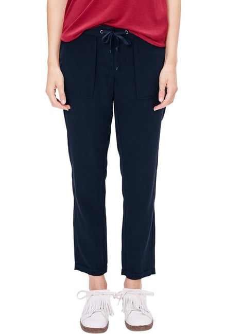 s.Oliver Navy Solid Chinos s.Oliver Navy Solid Chinos