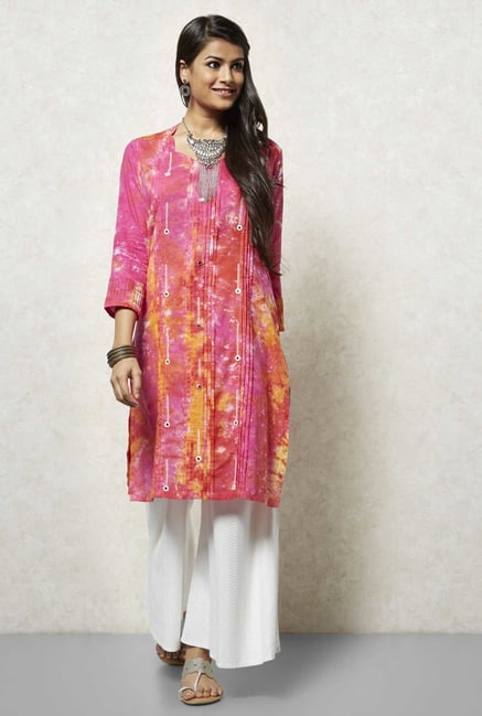 Okhai Pink Printed Kurta Okhai Pink Printed Kurta