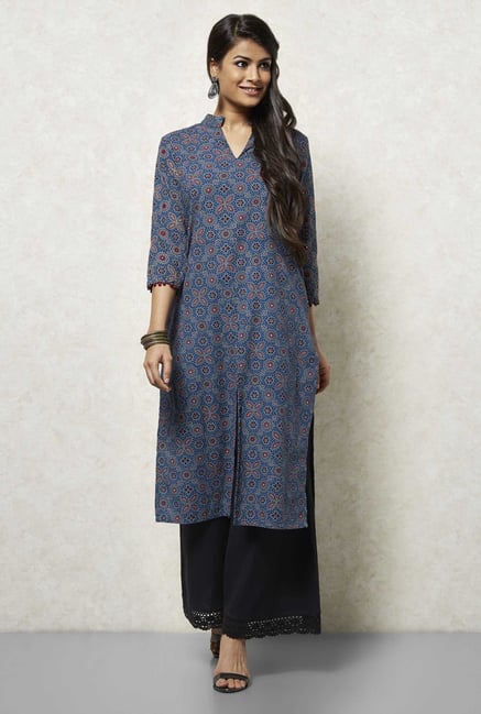 Okhai Indigo Printed Kurta Okhai Indigo Printed Kurta
