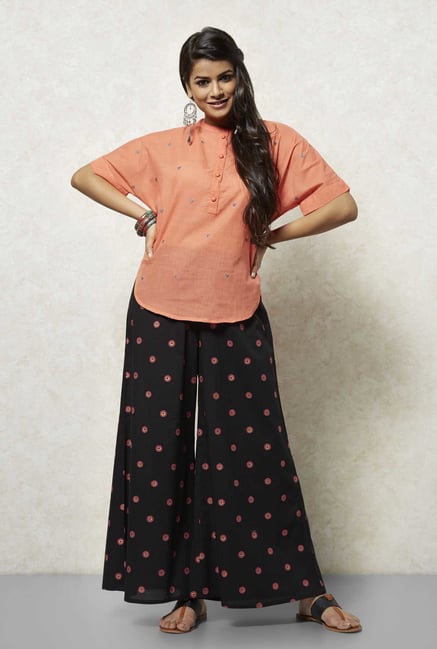Okhai Peach Embroidered Kurti Okhai Peach Embroidered Kurti