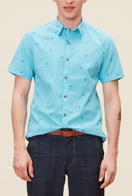 s.Oliver Blue Printed Shirt s.Oliver Blue Printed Shirt