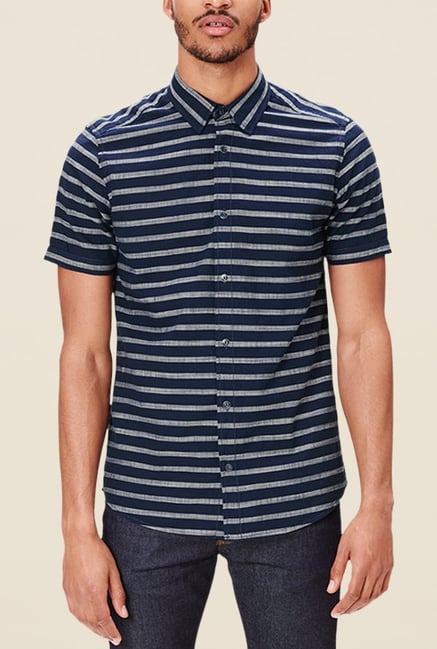 s.Oliver Navy Striped Shirt s.Oliver Navy Striped Shirt