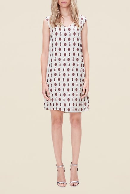 s.Oliver Cream Printed Dress s.Oliver Cream Printed Dress