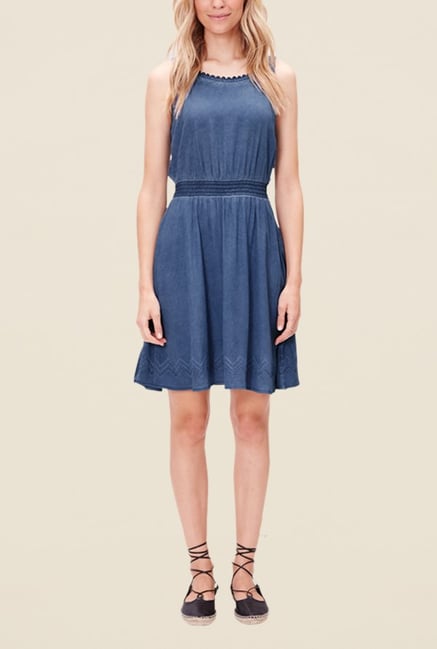 s.Oliver Blue Solid Dress s.Oliver Blue Solid Dress