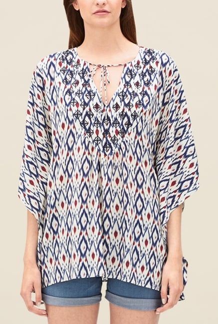 s.Oliver Cream Printed Top s.Oliver Cream Printed Top