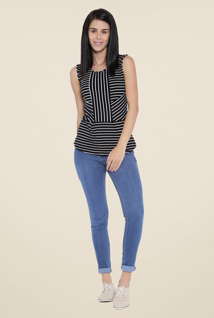 Kraus Black & White Striped Top Kraus Black & White Striped Top