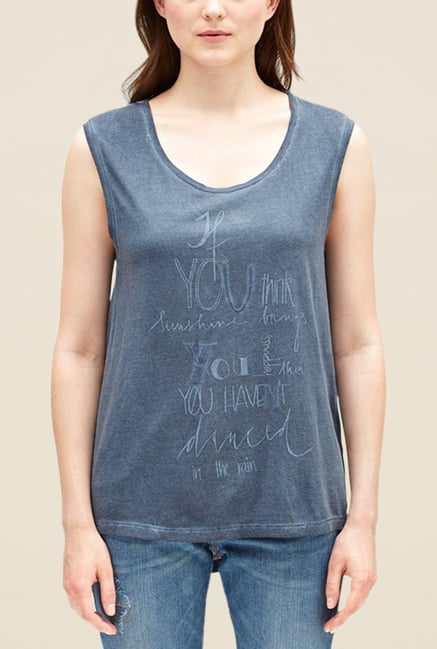s.Oliver Blue Printed Top s.Oliver Blue Printed Top