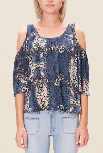 s.Oliver Blue Printed Top s.Oliver Blue Printed Top