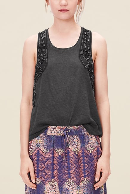 s.Oliver Grey Solid Top s.Oliver Grey Solid Top