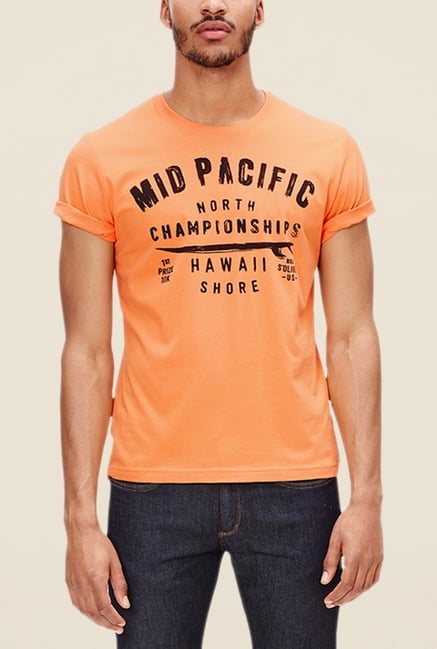 s.Oliver Orange Printed Short Sleeve T Shirt s.Oliver Orange Printed Short Sleeve T Shirt