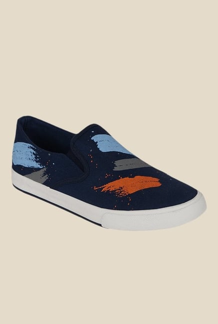 Kielz Navy & Orange Plimsolls Kielz Navy & Orange Plimsolls