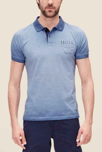s.Oliver Blue Printed Short Sleeve T Shirt s.Oliver Blue Printed Short Sleeve T Shirt