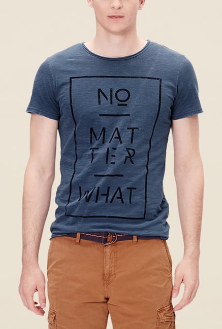 s.Oliver Blue Printed T Shirt s.Oliver Blue Printed T Shirt