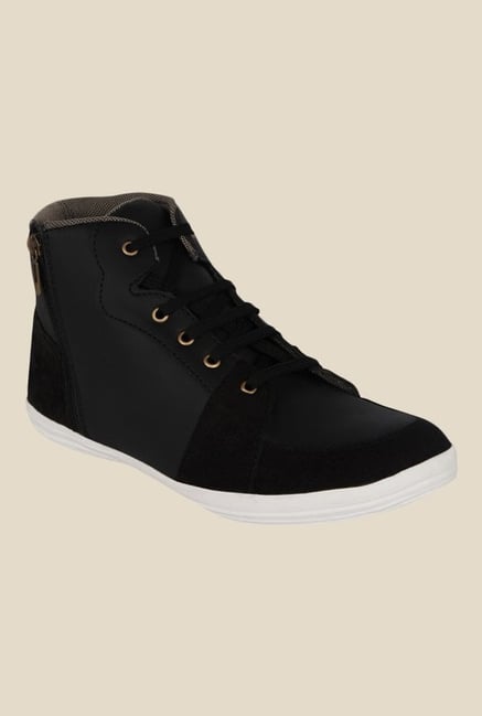 Kielz Black & White Ankle High Sneakers Kielz Black & White Ankle High Sneakers