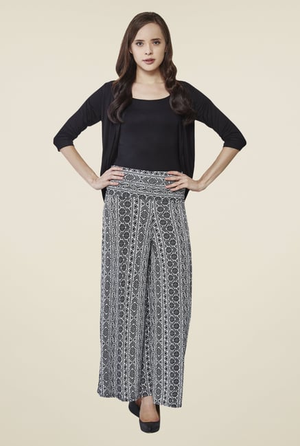 AND Black Printed Palazzos AND Black Printed Palazzos