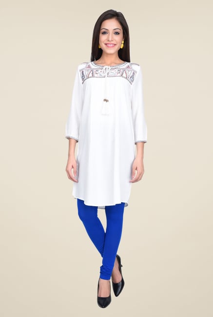 Juniper Off White Embroidered Tunic Juniper Off White Embroidered Tunic