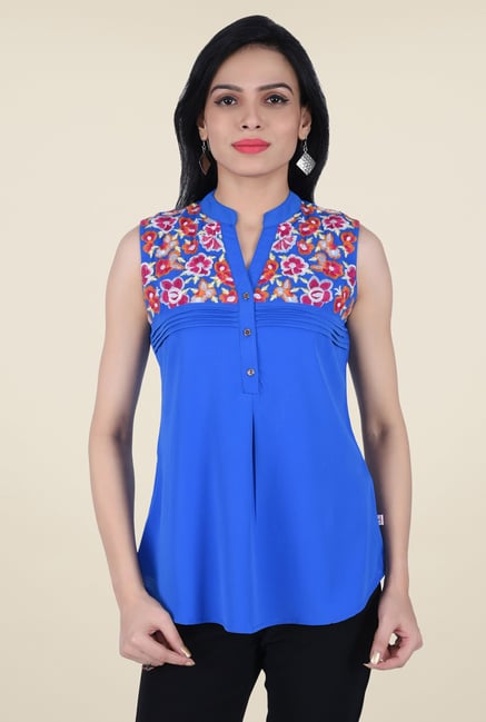 Juniper Blue Embroidered Top Juniper Blue Embroidered Top