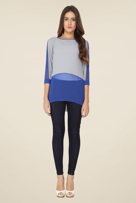 Soie Grey Solid Top Soie Grey Solid Top
