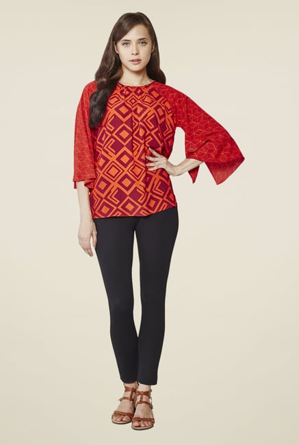 AND Orange Printed Top AND Orange Printed Top
