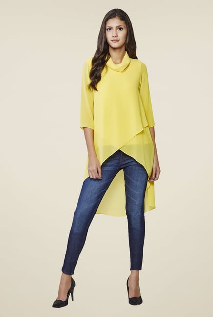 AND Yellow Solid Tunic AND Yellow Solid Tunic