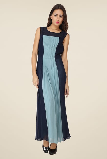 Soie Navy Solid Dress Soie Navy Solid Dress