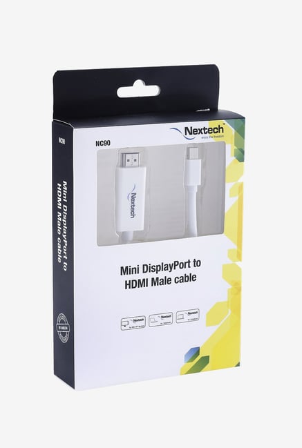 Nextech NC90 Mini Display Port to HDMI Male Cable (White) Nextech NC90 Mini Display Port to HDMI Male Cable (White)