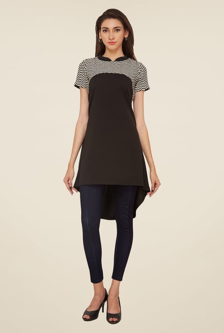 Soie Black Printed Tunic Soie Black Printed Tunic