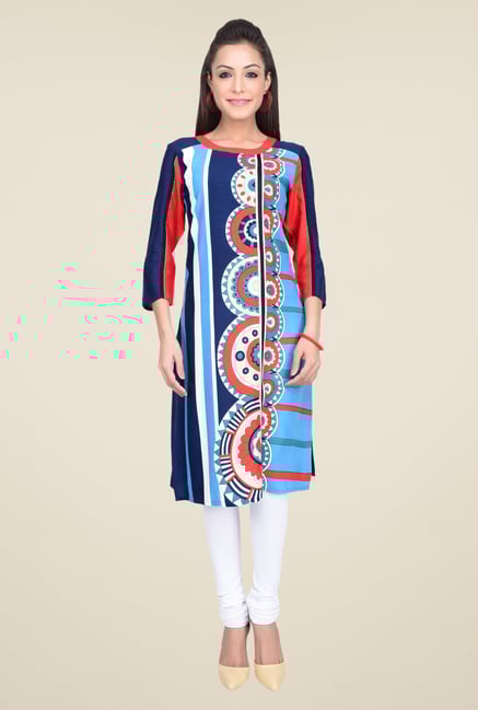 Juniper Blue Printed Kurta Juniper Blue Printed Kurta