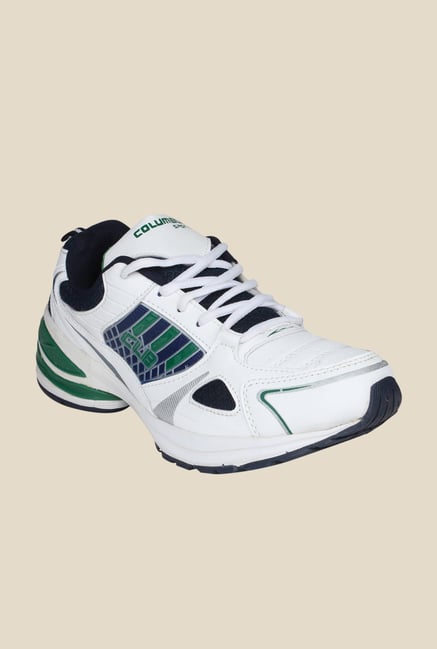Columbus LD-009 White & Green Training Shoes Columbus LD-009 White & Green Training Shoes