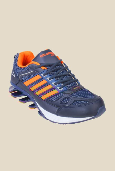 Columbus Blaze Navy & Orange Running Shoes Columbus Blaze Navy & Orange Running Shoes