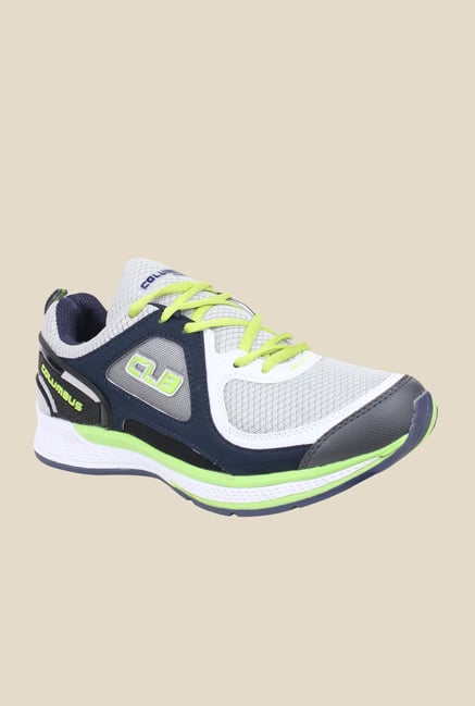 Columbus Sam White & Navy Training Shoes Columbus Sam White & Navy Training Shoes