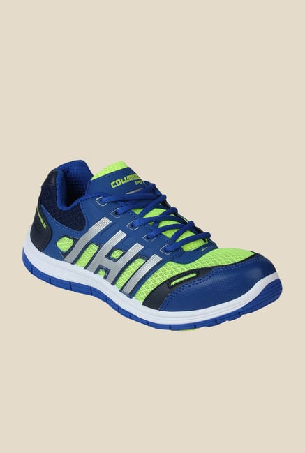 Columbus FM-6 Blue & Green Running Shoes Columbus FM-6 Blue & Green Running Shoes