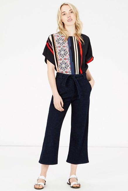 Warehouse Black Printed Top Warehouse Black Printed Top