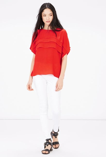 Warehouse Red Solid Top Warehouse Red Solid Top