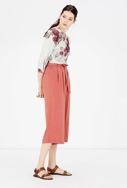 Warehouse Off White Floral Printed Top Warehouse Off White Floral Printed Top