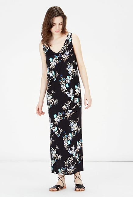 Warehouse Black Floral Print Dress Warehouse Black Floral Print Dress